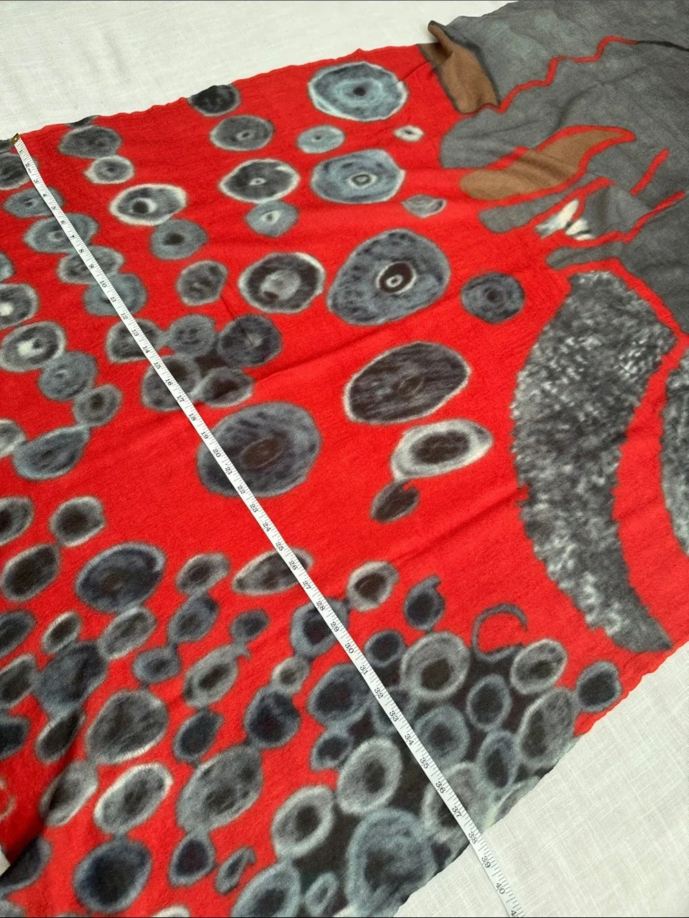 Rhino Klimnt LALELA Wool Cashmere Silk Unique Art Shawl Signed Scarf 38”x68”NWOT